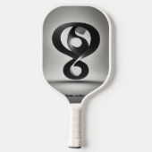 Creëer een logo met een vraagteken dat pickleball paddle (Achterkant)