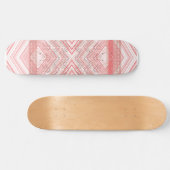 Creëer een moderne achtergrond met roze en witte d skateboard (Horizontaal)