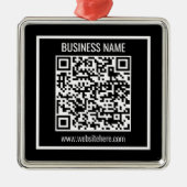 Creëer een moderne QR-code Metalen Ornament (Voorkant)