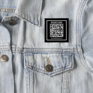 Creëer een moderne QR-code Vierkante Button 5,1 Cm
