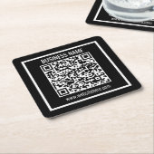Creëer een moderne QR-code Vierkante Kartonnen Onderzetter (Schuin)