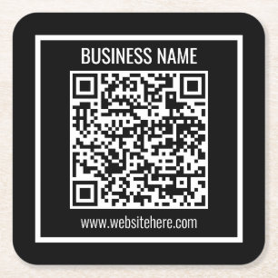 Creëer een moderne QR-code Vierkante Kartonnen Onderzetter