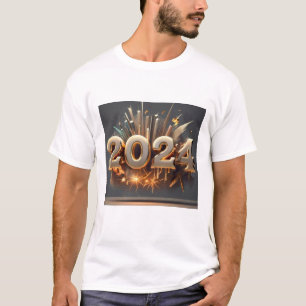 Creëer een New Year 2024 T-shirt houdt in overwegi