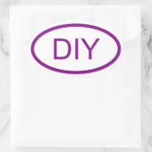 Creëer een Paarse Euro Style Ovale Sticker (Tas)