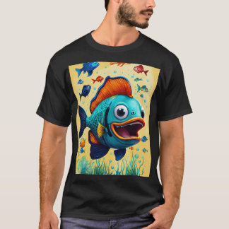 creëer Een pratende vis voor een T-shirt merk als 
