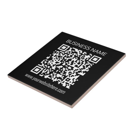 Creëer een QR-code direct met de URL van uw websit Tegeltje (Zijkant)