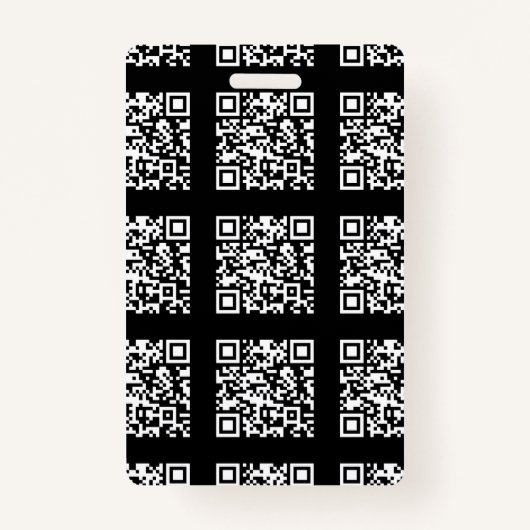 Creëer een QR-codepatroon met tegels | Bewerkbare  Badge (Voorkant)