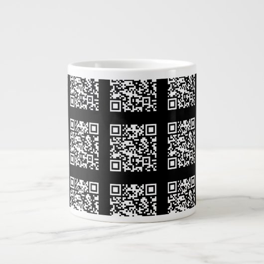 Creëer een QR-codepatroon met tegels | Bewerkbare Extra Grote Beker (Voorkant)