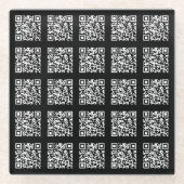 Creëer een QR-codepatroon met tegels | Bewerkbare  Glazen Onderzetter (Voorkant)