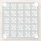 Creëer een QR-codepatroon met tegels | Bewerkbare  Glazen Onderzetter (Achterkant)