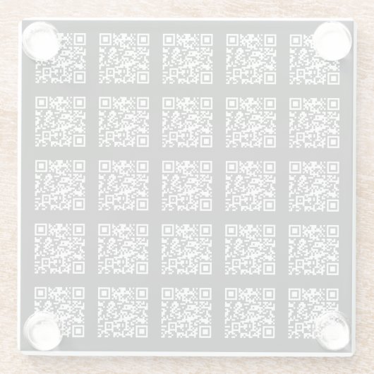 Creëer een QR-codepatroon met tegels | Bewerkbare  Glazen Onderzetter (Achterkant)