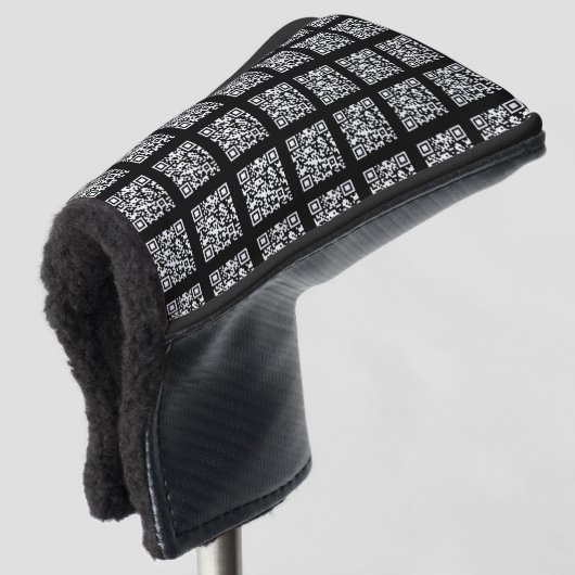 Creëer een QR-codepatroon met tegels | Bewerkbare  Golfheadcover (3/4 voorkant)