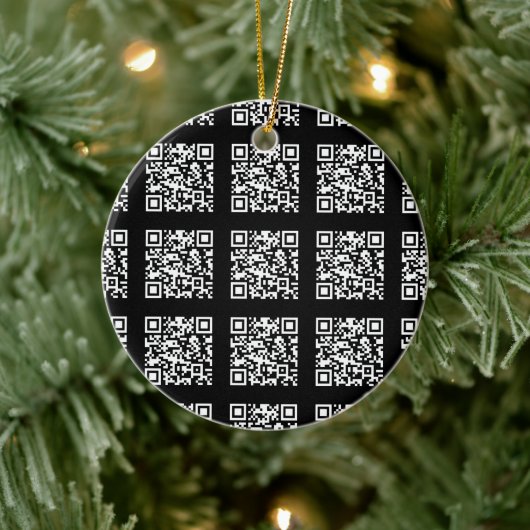 Creëer een QR-codepatroon met tegels | Bewerkbare Keramisch Ornament (Boom)