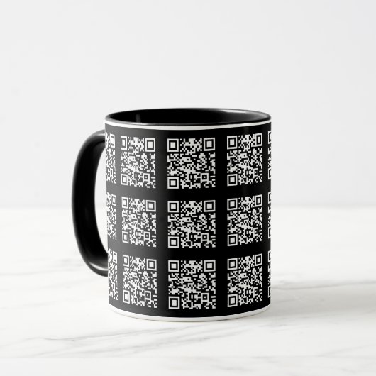 Creëer een QR-codepatroon met tegels | Bewerkbare  Mok (Voorkant links)