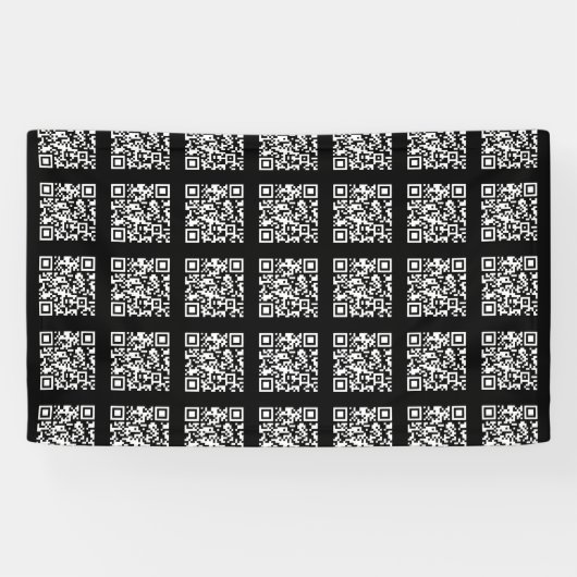 Creëer een QR-codepatroon met tegels | Bewerkbare Spandoek (Horizontaal)