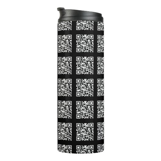 Creëer een QR-codepatroon met tegels | Bewerkbare  Thermosbeker (Geroteerd rechts)