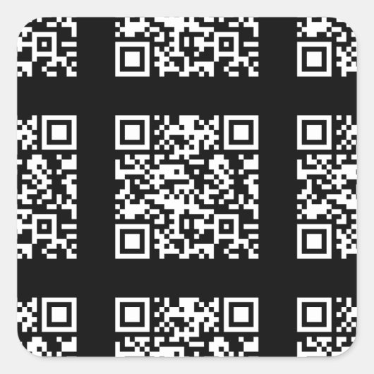 Creëer een QR-codepatroon met tegels | Bewerkbare Vierkante Sticker (Voorkant)