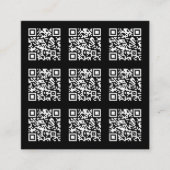 Creëer een QR-codepatroon met tegels | Bewerkbare  Vierkante Visitekaartje (Voorkant)