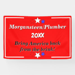 Creëer een rode aangepaste campagne voor politieke spandoek