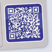 Creëer een scanbare QR-code | Bewerkbaar donkerbla Sticker