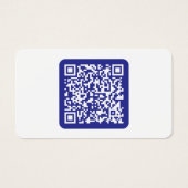 Creëer een scanbare QR-code | Bewerkbaar donkerbla Visitekaartje (Voorkant)