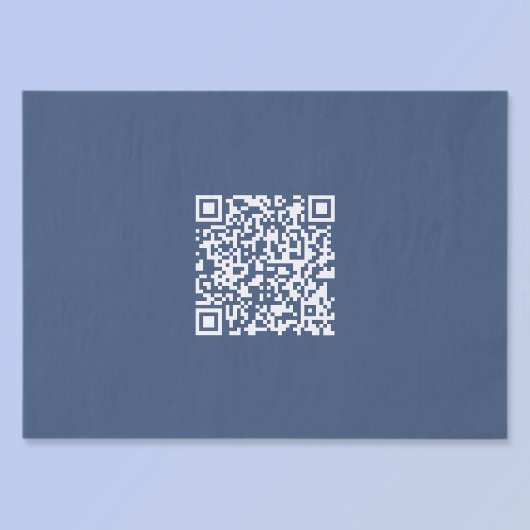 Creëer een scanbare QR-code | Faded Navy Blue Tissuepapier