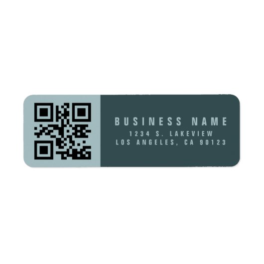 Creëer een scanbare QR-code | Modern retouradres Etiket (Voorkant)