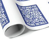 Creëer een scanbare QR-code | Navy Blue (bewerkbaa Cadeaupapier (Rol Hoek)