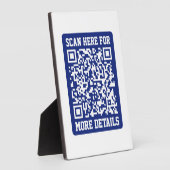 Creëer een scanbare QR-code | Navy Blue (bewerkbaa Fotoplaat (Zijkant)