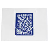Creëer een scanbare QR-code | Navy Blue (bewerkbaa Groot Cadeauzakje (Voorkant)