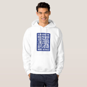 Creëer een scanbare QR-code Navy Blue (bewerkbaa Hoodie