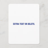 Creëer een scanbare QR-code | Navy Blue (bewerkbaa Informatiekaartje (Achterkant)