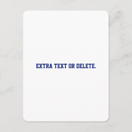 Creëer een scanbare QR-code | Navy Blue (bewerkbaa Informatiekaartje (Achterkant)