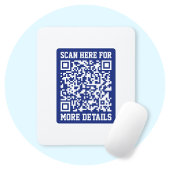 Creëer een scanbare QR-code | Navy Blue (bewerkbaa Muismat