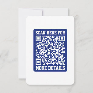 Creëer een scanbare QR-code   Navy Blue (bewerkbaa Notitiekaartje