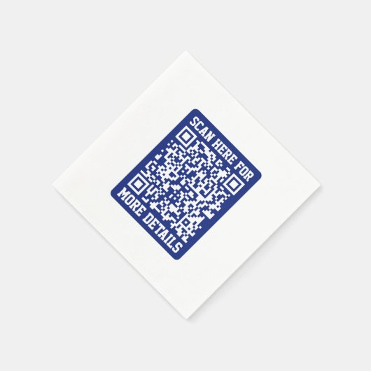 Creëer een scanbare QR-code | Navy Blue (bewerkbaa Servet (Hoek)