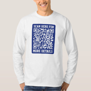 Creëer een scanbare QR-code   Navy Blue (bewerkbaa T-shirt