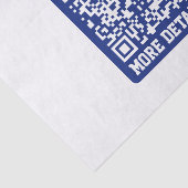 Creëer een scanbare QR-code | Navy Blue (bewerkbaa Tissuepapier (Detail)