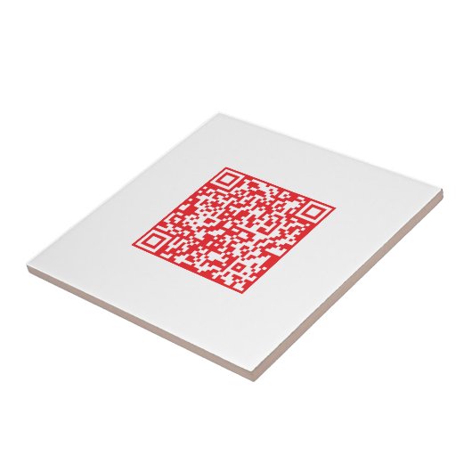 Creëer een scanbare rode (bewerkbare) QR-code Tegeltje (Zijkant)