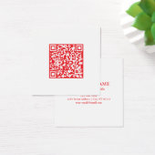 Creëer een scanbare rode (bewerkbare) QR-code Vierkante Visitekaartjes (Bureau)
