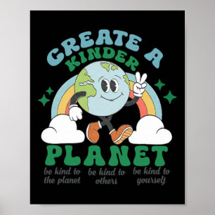 Creëer Een vriendelijkere Planet Earth Day Wees vr Poster