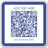 Creëer een waterdichte QR-code onmiddellijk Sticker (Voorkant)