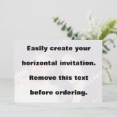 Creëer eenvoudig uw horizontale fotouitnodiging kaart (Staand voorkant)