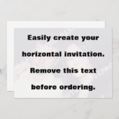 Creëer eenvoudig uw horizontale fotouitnodiging kaart (Voorkant / Achterkant)