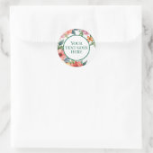 creëer eigen bruiloft sticker KLEUR bloem eucalypt (Tas)