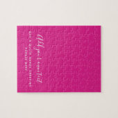 Creëer Eigen CERISE PINK Aangepaste tekst Legpuzzel (Horizontaal)