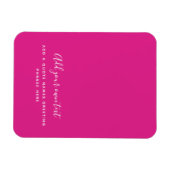 Creëer Eigen CERISE PINK Aangepaste tekst Magneet (Horizontaal)