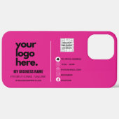 Creëer Eigen CERISE PINK QR CODE Visitekaartje Log Case-Mate iPhone Case (Achterkant (horizontaal))