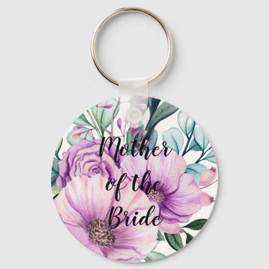 Creëer Eigen MOEDER van BRIDE GROOM Gift Named Flo Sleutelhanger (Voorkant)