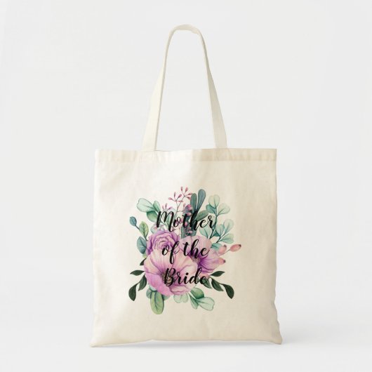 Creëer Eigen MOEDER van BRIDE GROOM Gift Named Flo Tote Bag (Voorkant)